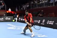 Djokovic in action at the Six Kings Slam (Image Source: Getty)